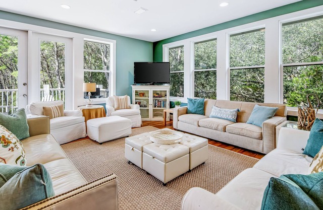 Large Home on Nature Preserve w/ Screened-In Porch & Deck - Private Beach