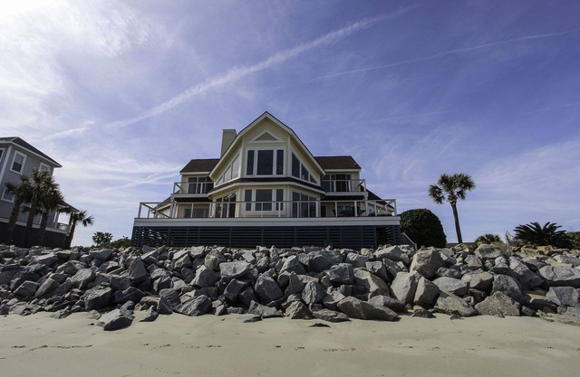 Large, newly renovated oceanfront home with superb views of Breach Inlet