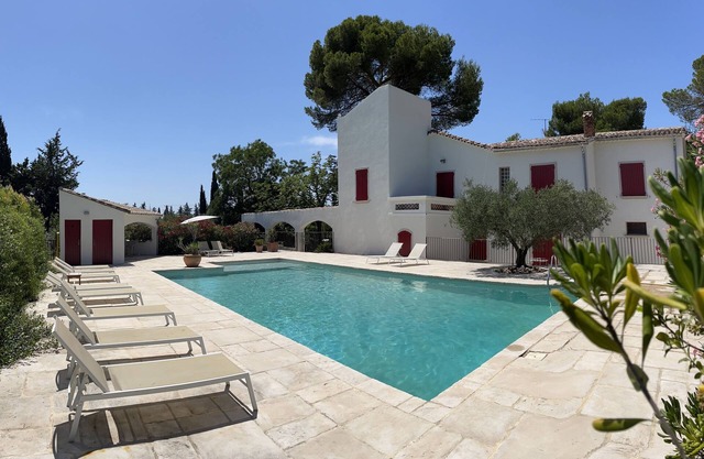 Large villa surrounded by pine trees in Provence