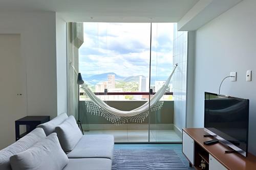 Linda cobertura com vista