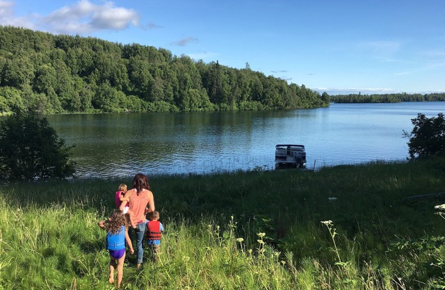 Listen to the loons on the lake.