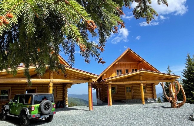Living above the clouds in a log cabin