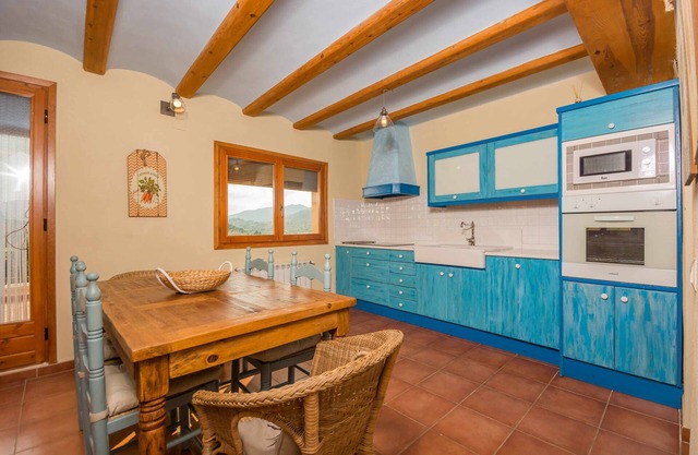Lo Tossal II. fireplace and terrace