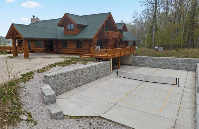 Log Cabin w/Private Pickleball Court in Fish Creek!