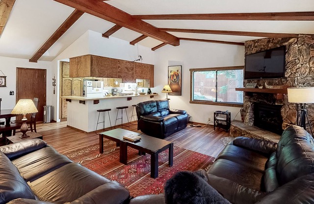 Lovely dog-friendly home near the lake with fireplace, balcony, & washer/dryer