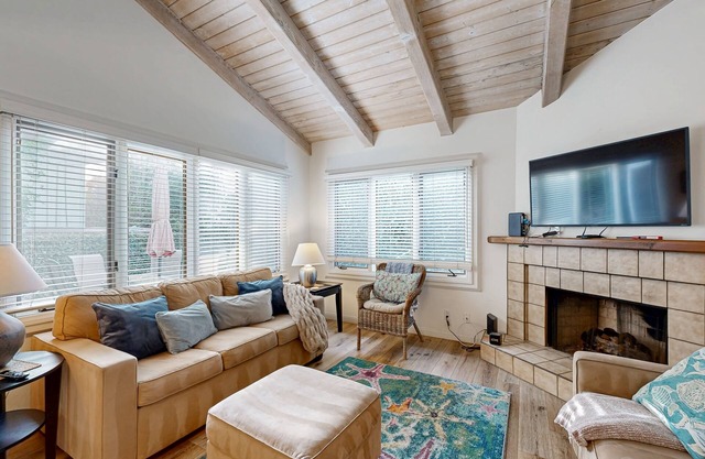 Lovely home with furnished patio, grill & ocean views - close to the beach