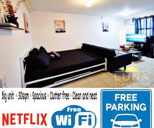 Luna staycation Cozy Condo near Enchanted Kingdom
