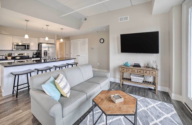Luxe Manistee Condo w/Balcony & River Views!
