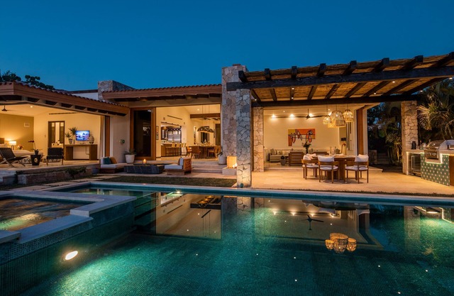 Luxe, Modern Mexican Villa, Relax in Privacy to Stunning Ocean and Golf Views
