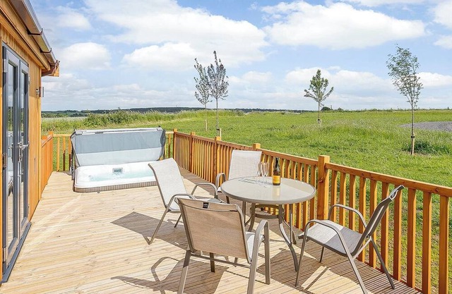 Luxurious and contemporary lodge with stunning countryside views.