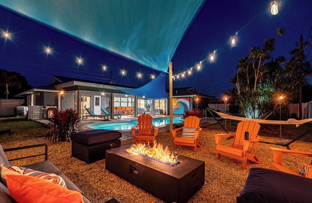 Luxury 3/2 Private Home - Dog Friendly - Heated Pool - Fire Pit - by Beach, Golf