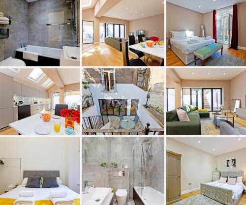 Luxury 3BR, 3BA Flat w Courtyard near Museums