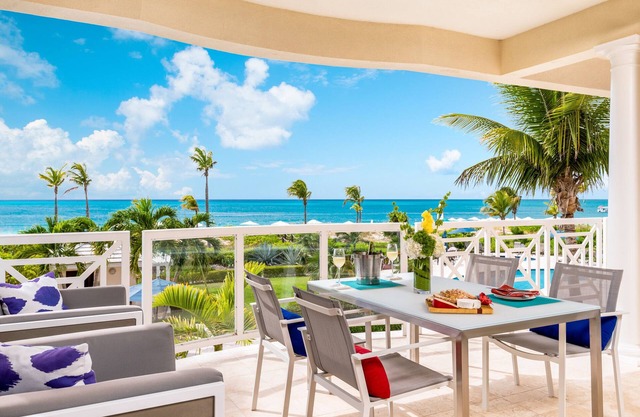 Luxury beachfront 2 bedroom condo at The Grandview directly on Grace Bay beach