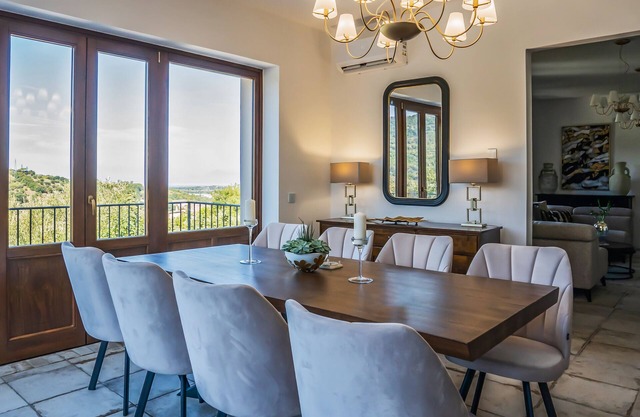 Luxury hillside villa with country & sea views close to beachesnn