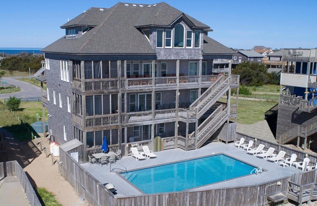 Luxury Oceanfront Home in Frisco w/Private Pool, Hot Tub, Elevator, and More!
