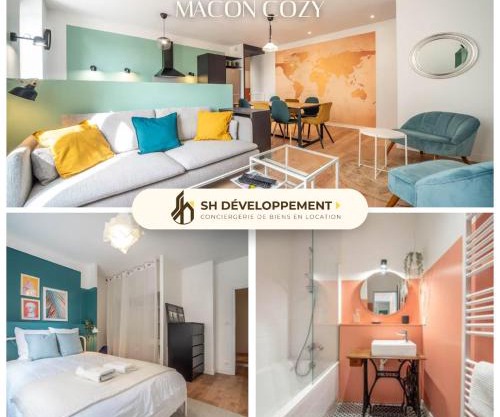 Mâcon Cozy/Appartement central 100m²/8 pers