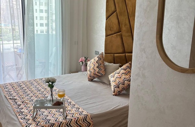 Apartment ecocite zenata 2 steps from the beach in residence with swimming pool