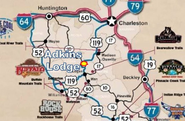 Main Street Location, Great Parking, 1 mile from Hatfield McCoy Trail Connect