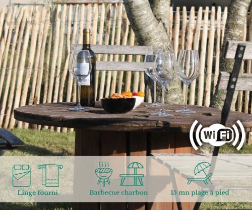 Maison La Rose des Vents, avec WIFI, proche plage et commerces