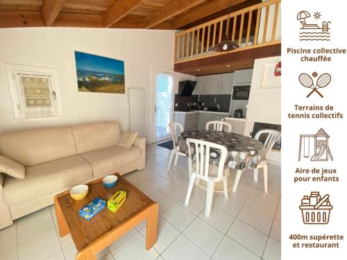 Maison Type 2 avec Piscine Chauffée, Tennis et Proximité Bord de Mer à Brétignolles - FR-1-231-306