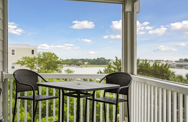 Marshwinds 2U! River View Top Floor Condo with Community Pool - Elevator Access