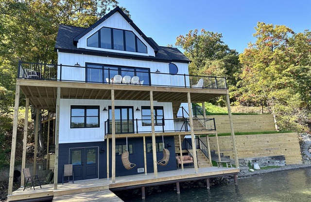 Meticulously designed waterfront, 4 level home, on sought after Keuka Lake!