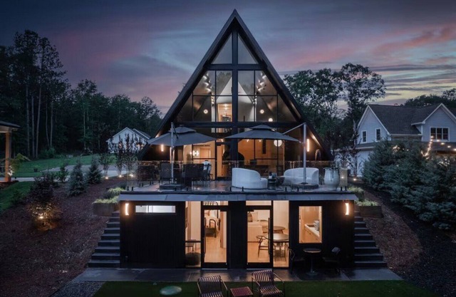 Midnight Raven Lake House - luxury a-frame w/boat