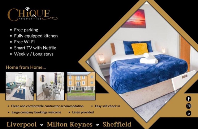 Milton Keynes 5BR Contractor house, families/groups welcome.
