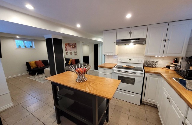 Modern 2 Bedroom private basement suite.