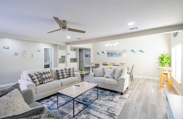 Modern 3BR+Office Home w/Backyard, Near Lake & Grandscape, 30-Night Min #42276