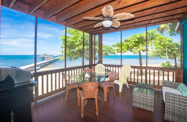 Modern Beachfront Casita with Dock and pool ON THE BEACH