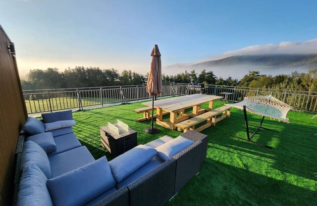 Modern Catskill House and Lake NY