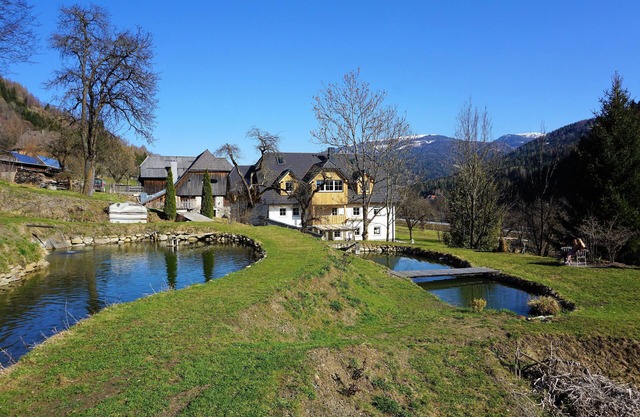 Modern family apartment of 120m2 with a huge garden, fish ponds and alpacas