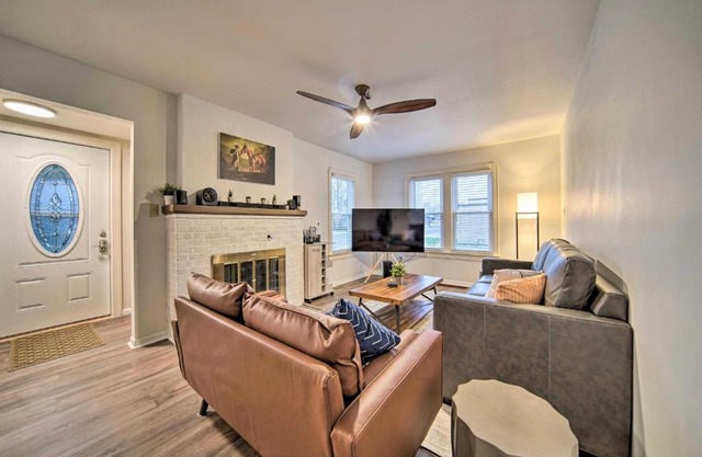 Modern Home Family Friendly Grill Fireplace