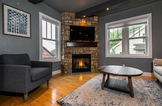 Modern home in historic neighborhood with lower level game room by Loras College