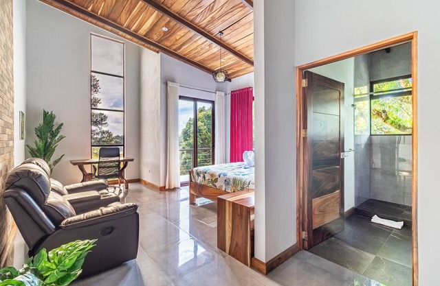 Modern house in a far