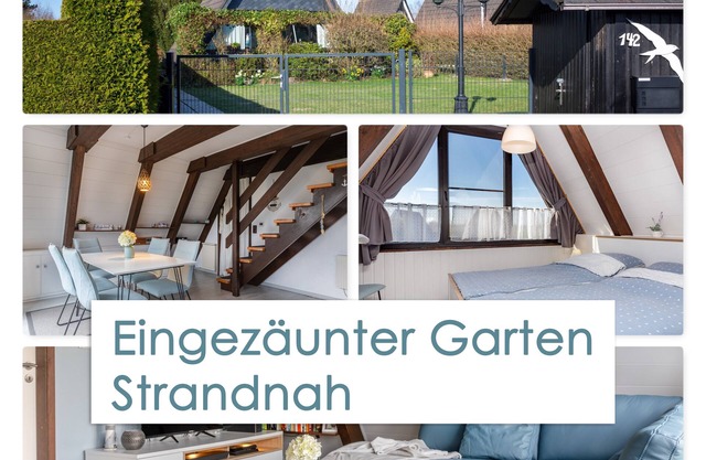 Modern roof-only house - close to the beach - fenced garden *