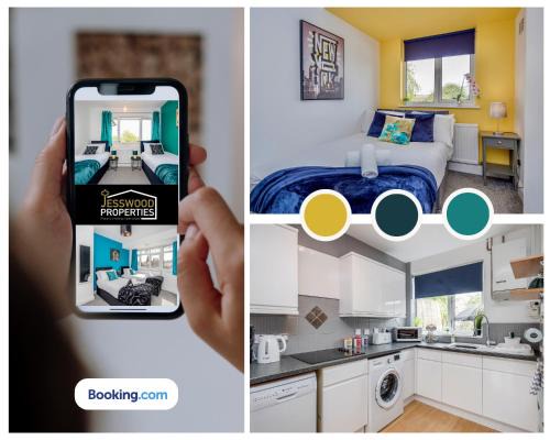 Modern Three Bedroom Contractor House With Free Parking Near M1 Luton Airport By Jesswood Properties Short Lets