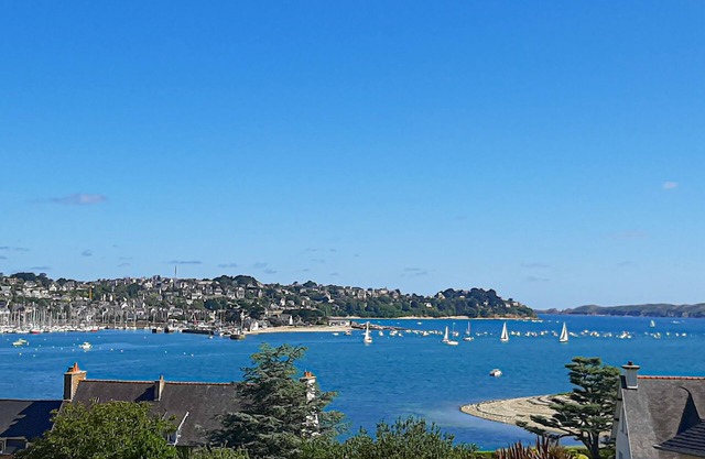 Modern villa with beautiful sea view of Perros-Guirec harbor and Tomé Island