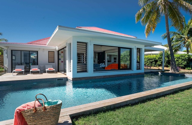 Modern villa ZYX with private pool, open-air cinema and 180° sea view