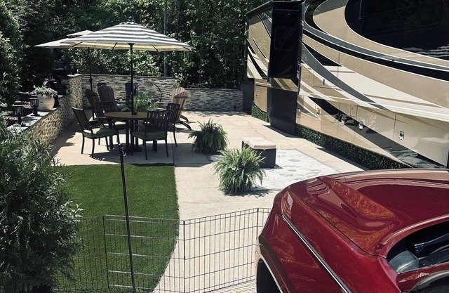 Mountain View Luxury RV Spot, Class A Motorcoach Resort, Rumbling Bald Lake Lure