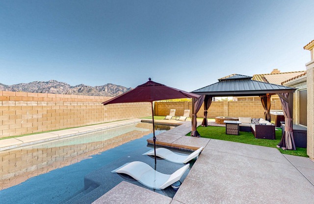 Mtn-view home with private pool, hot tub, grill, & enclosed backyard