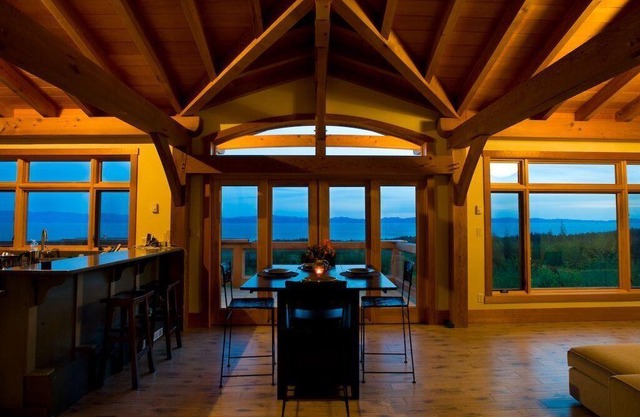 Mystic Beach Vacation Home-Oceanview modern timberframe with hot tub