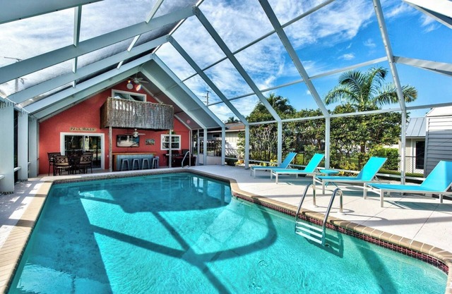 Naples Beach Escape | Pool, Canal Views & Tiki Vibes Near Pier & 5th Avenue