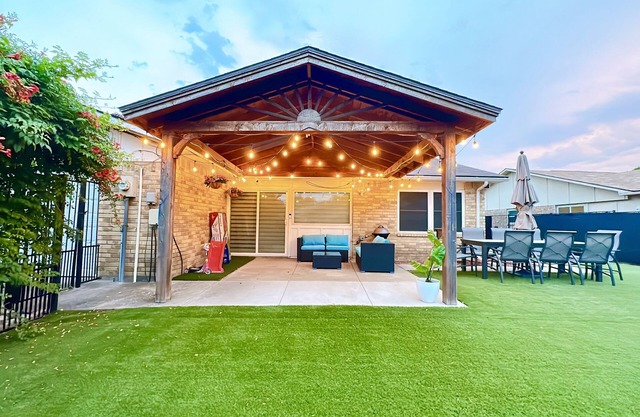 Near Highways, Family Friendly, Foosball, Grill, Garage, Dart, Tesla Charger