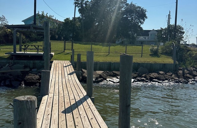New 6 person hot tub for relaxing and watching sunset across the bay.