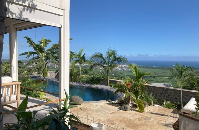 New Apartment with large deck, pool and panoramic view; adults only