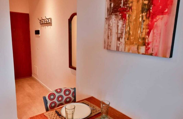 New downtown apartment with balcony and lake and mountain view