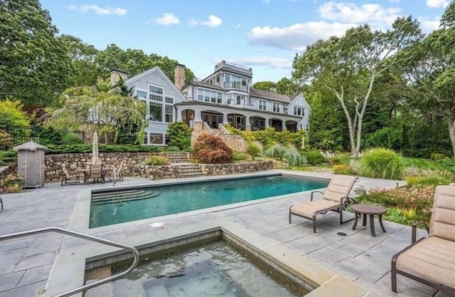 NEW for 2025! Views of Cotuit Bay, pool, dock, beach area & hot tub RPMS156