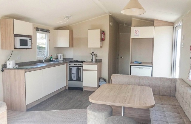 New in 2017. Comfortable caravan with one double and one twin.